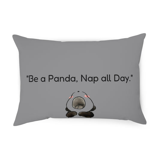 Cute Panda Cushion - "Be a Panda, Nap all Day" Decorative Pillow